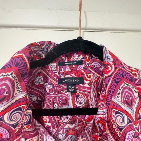 EUC Long Sleeve Collar Top by Lands' End - Picture 2 of 4